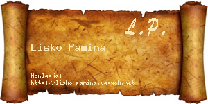 Lisko Pamina névjegykártya